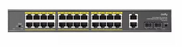 24 PORT SWITCH CUDY POE 280W 2 X SFP