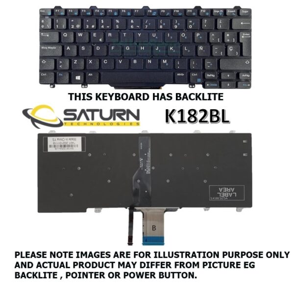 LT KB DELL 5270 E7250 BACK LITE(K182BL)
