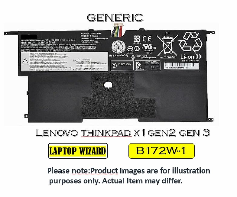 BATTERY LENOVO X1 CARBON GEN 2 3 (B172W)