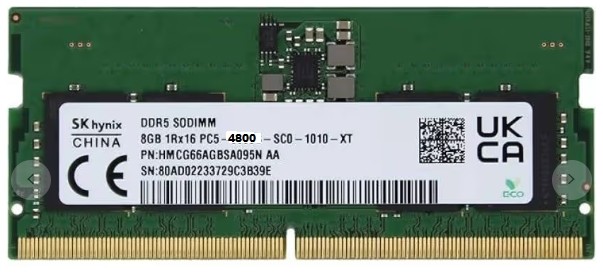 8G DDR5 4800 SK HYNIX LAPTOP RAM