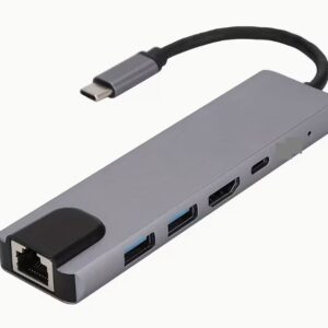 TYPE C TO HDTV+TF/SD USB3 PD+LAN(USBC003